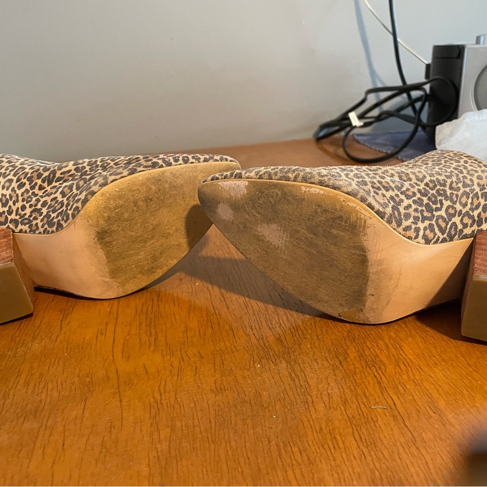 Suede Leopard Print Mules From Able - image 3